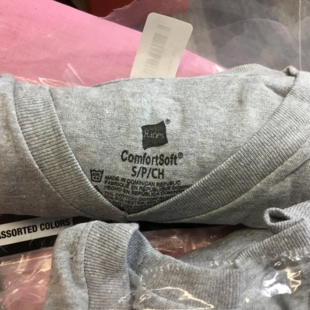 Hanes mens multicolor 4pk V-neck tee shirt S